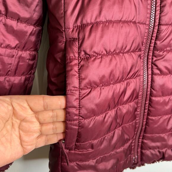 TNF Mossbud Swirl Parka Puffer Jacket Hooded Quilted Winter Coat Youth L 14/16 - Picture 9 of 14